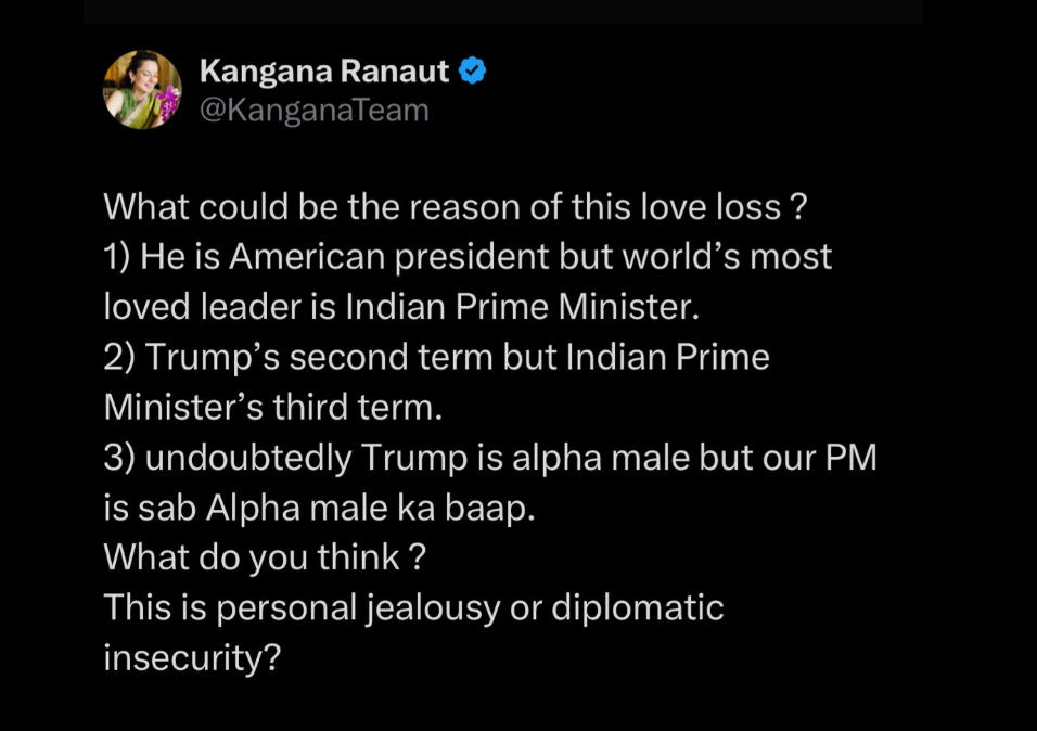 kangana Ranaut post on trump